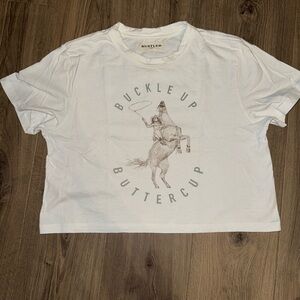 NWOT Rustler Hat Co cropped cowgirl t shirt